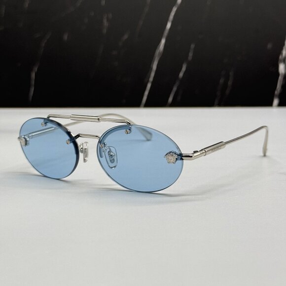 NEW VERSACE VE2295 1000/1 SUNGLASSES BLUE WOMEN VERSACE VE2295 10001 main image 9